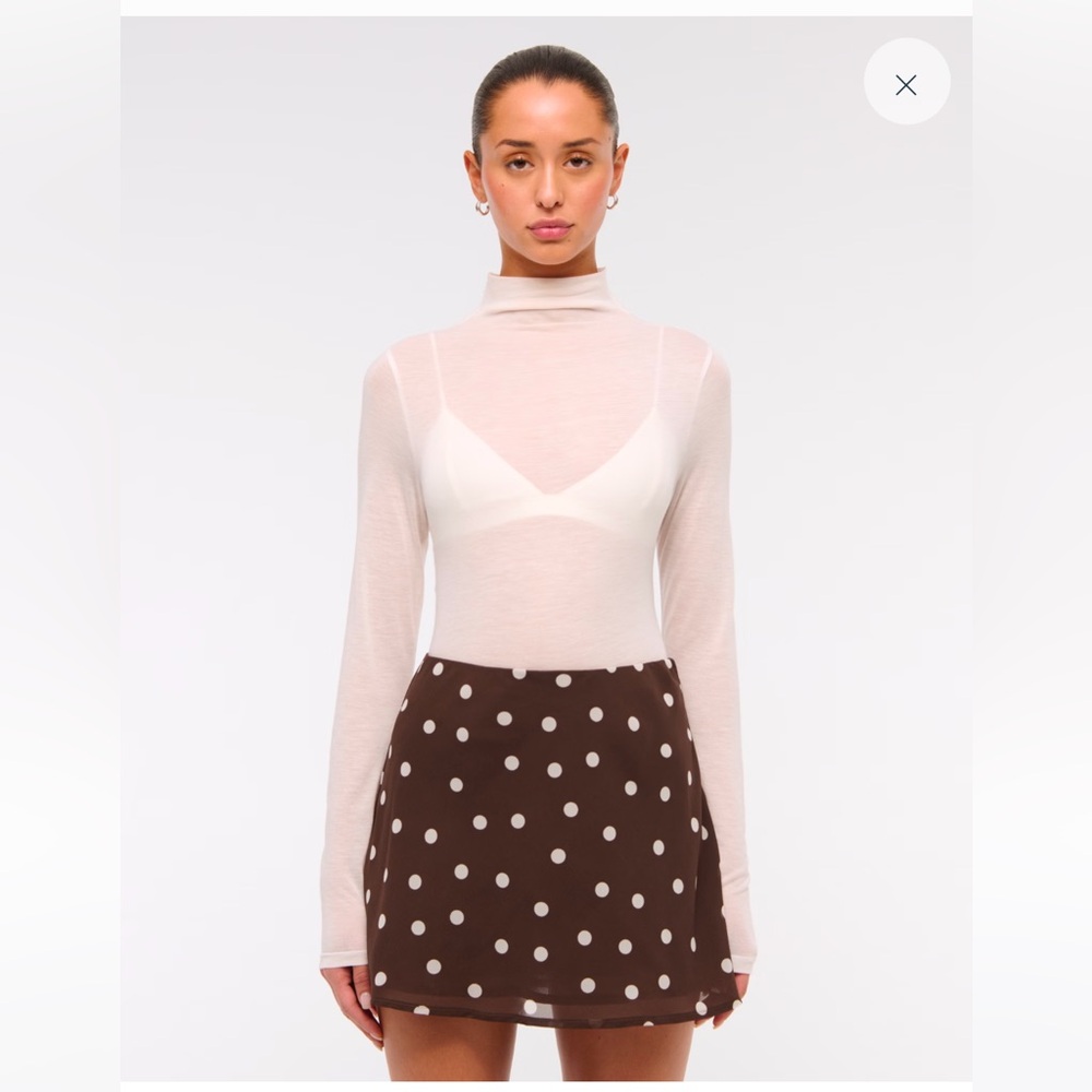 Abercrombie pattern mini skort brown dot